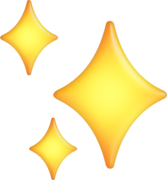 3D Stylized Sparkle Emoji